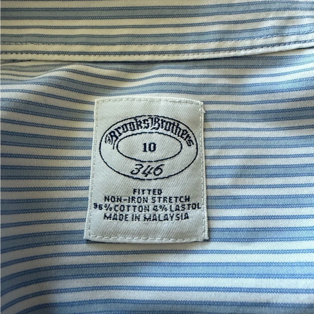 Brooks Brothers Blue and White Striped Button Up Shirt - Picture 4 of 5